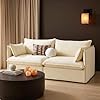 Oversized Modular Cloud Sofa with Deep Memory Foam Seating & Removable Washable Covers – Oat Chenille